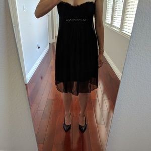 BCBG Maxazria Strapless Black Cocktail Dress
